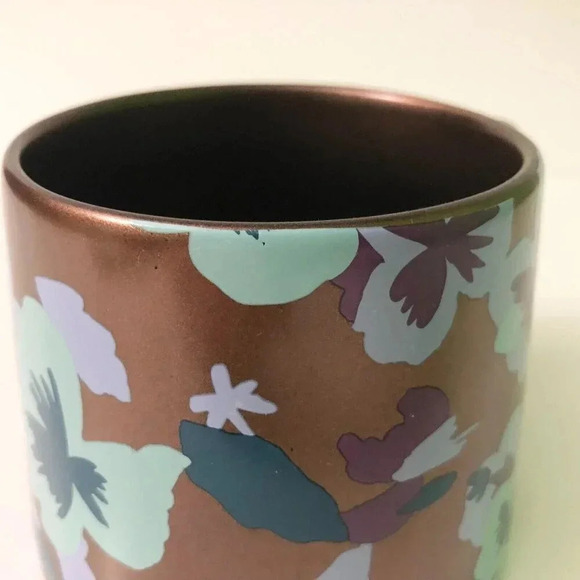 2020 Starbucks Coffee Mug Brown Bronze Copper Tone Floral Coffee Mug 14 oz - Picture 4 of 11